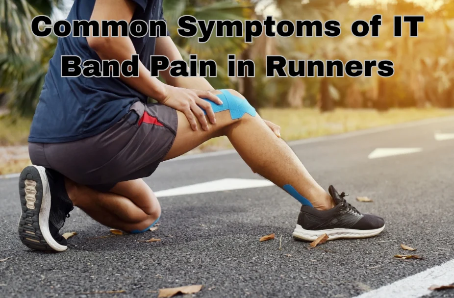 runner with knee pain from IT Band Syndrome kinesiology tape iliotibial band injury symptoms Physiotherapy Oakville