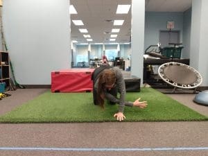 golf player thread the needle exercise