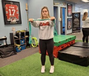 banded pull aparts exercise for cyclists