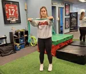 banded pull aparts exercise for cyclists