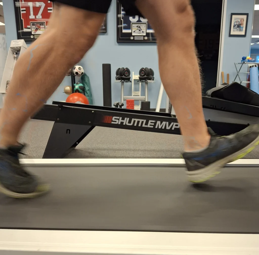 Oakville heel strike — runner on treadmill Oakville heel strike — runner on treadmill