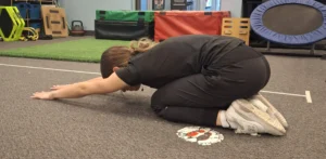 Oakville child's pose — low back pain relief