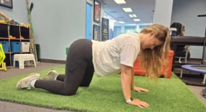 Oakville cow pose — arched back