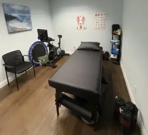 OAA treatment room — Sheddon Physiotherapy Oakville Treatment room at Oakville Athletic Academy for physiotherapy and sports medicine