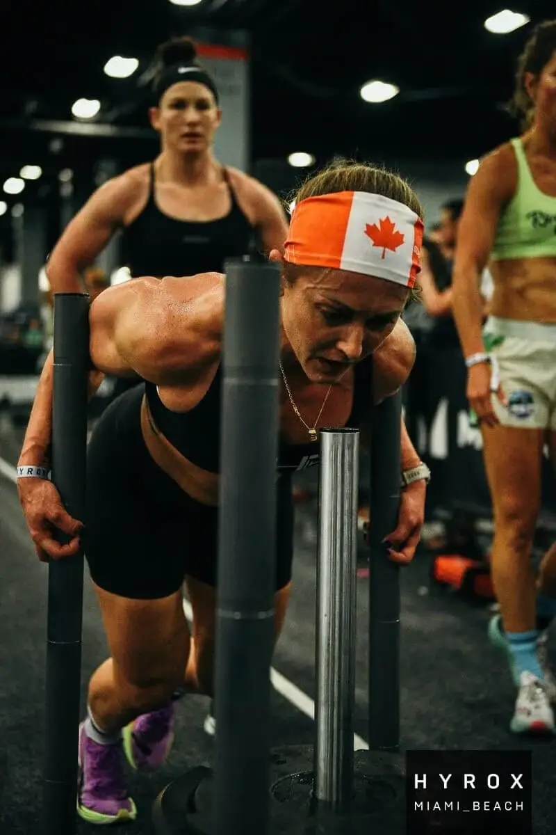 hyrox sled push and shoulder pain